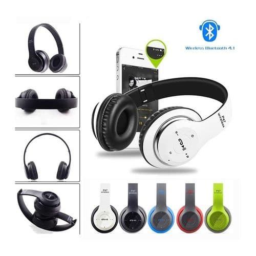 P47 Bluetooth 5.0Wireless TF Card Fm Radio White.