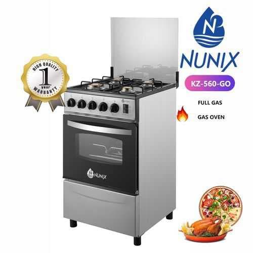 Nunix Free Standing 4 Gas Burner Cooker With Gas Oven