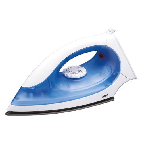 Mika Dry Iron, Non-Stick Soleplate – White & Blue